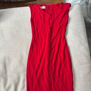Red floor length gown size 4